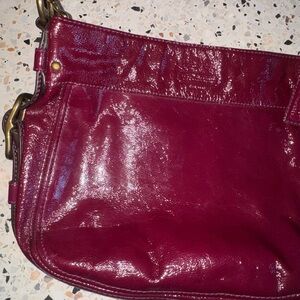 Vintage Coach Zoe Patent Leather Hobo Bag